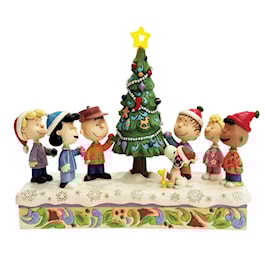 Peanuts Gang Decorating Tree Figurine