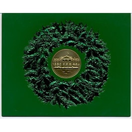 1970 Nixon Card and Wreath Ornament Combo