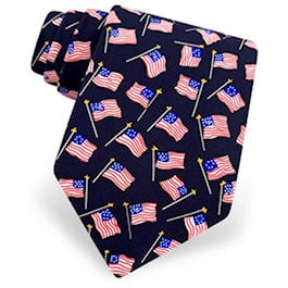 Old Glory Navy Blue Silk Tie