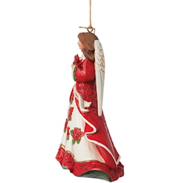 Red Angel with Cardinals Ornament