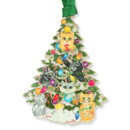 Cat Christmas Tree Ornament