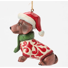 Christmas Dog Dachshund Ornament