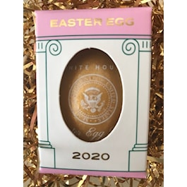 2020 Official White House Wooden Easter Egg - Gold