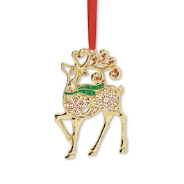 Reindeer with Ribbon Ornament