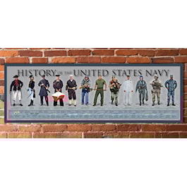 History of the United States Navy Poster 11 ¾" x 36"