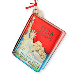USA Travel Guide Polish Glass Ornament