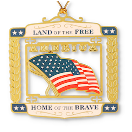 Land of the Free Flag Ornament