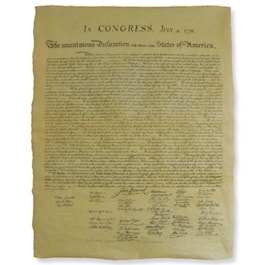 Replica of the Declaration of Independence