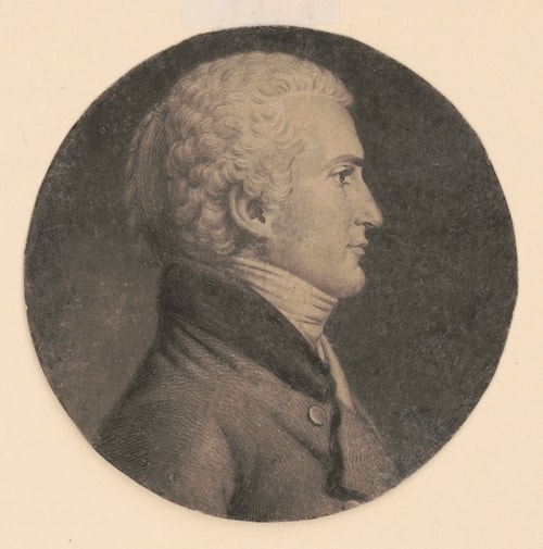 Charles Balthazar Julien Fevret de Saint-Mémin, Meriwether Lewis, ca. 1805. Library of Congress.