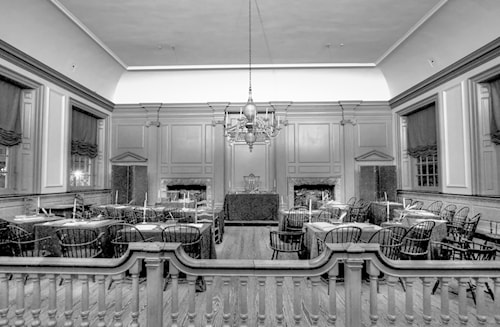 Independence Hall in Philadelphia, Pennsylvania, where the Continental Congress met and, after the June 18, 1776 Conference of Committees, Pennsylvania authorized its delegates to vote for independence