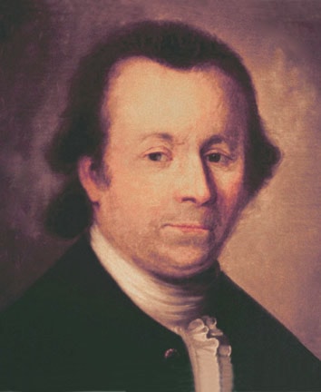Button Gwinnett, one of three Georgia delegates who voted for independence on July 2, 1776. His signature is among the rarest and most valuable of any signer of the Declaration of Independence, because he died in a duel less than a year later.