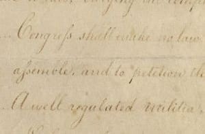 Engrossed joint resolution proposing twelve amendments to the Constitution, September 25, 1789. National Archives.