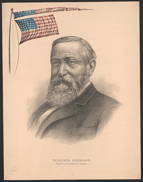 Benjamin Harrison, Republican candidate for president, 1881. Print, Library of Congress, LC-DIG-ppmsca-46701. No known restrictions on publication.