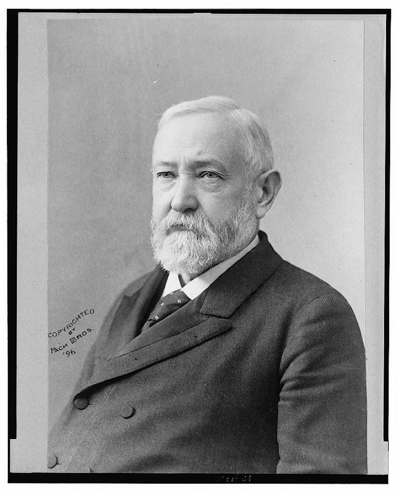 Benjamin Harrison, Pach Brothers studio portrait, 1896. Library of Congress.