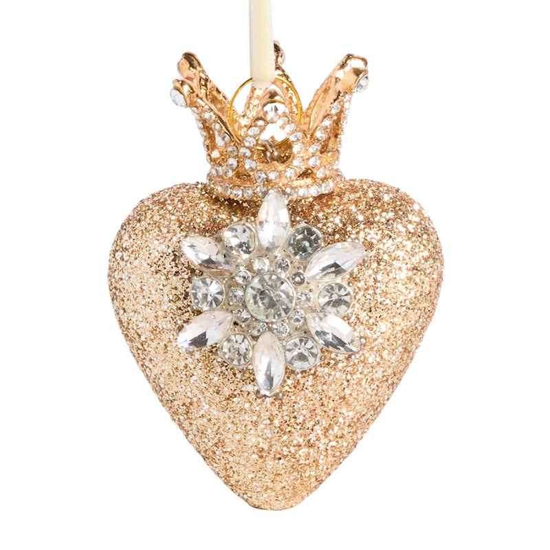 Love Warm Wish Glitter Heart Ornament