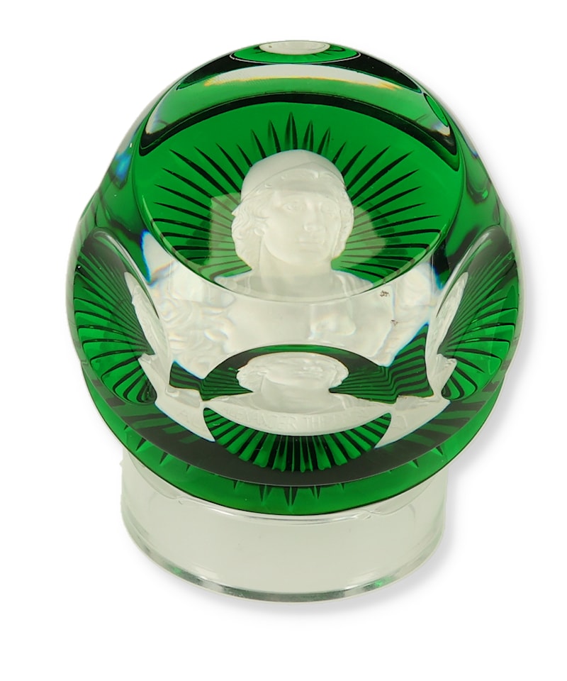 Alexander The Great in Crystal Paperweight