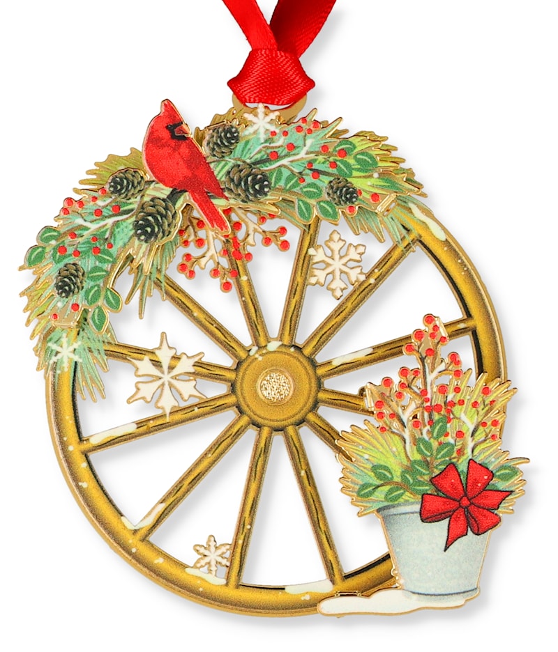 Winter Wagon Wheel Ornament