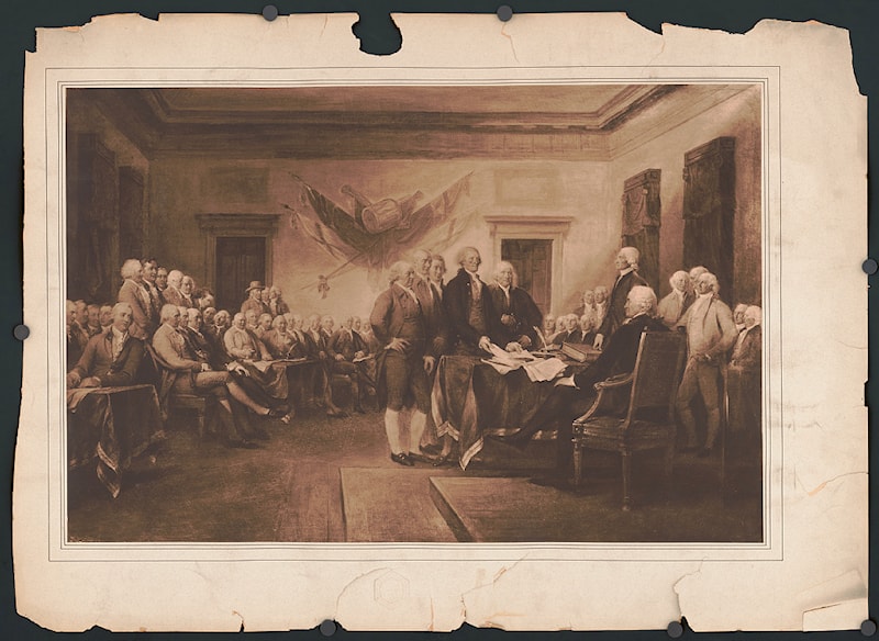 Declaration of Independence by John Trumbull, 1819 — public domain, Library of Congress