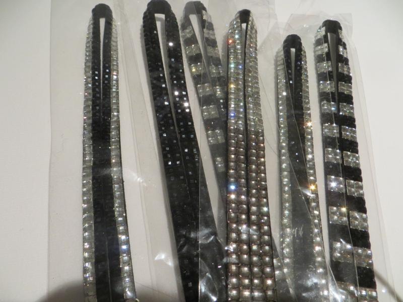 Lanyard,  Black and Clear, Assorted