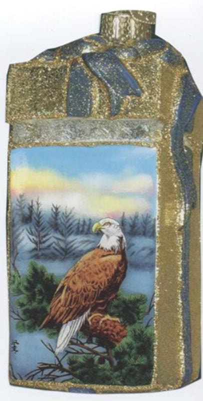 American Eagle on Gift Box Ornament