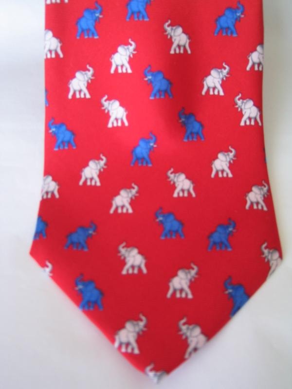 Red Elephant Tie