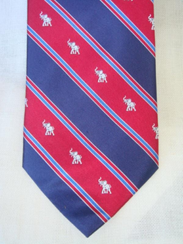 Elephant Striped Tie