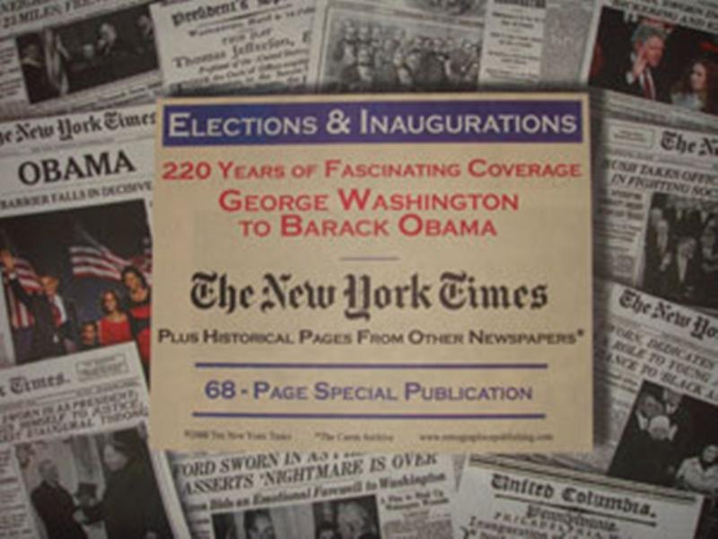Inaugural Newspaper Washington - Obama