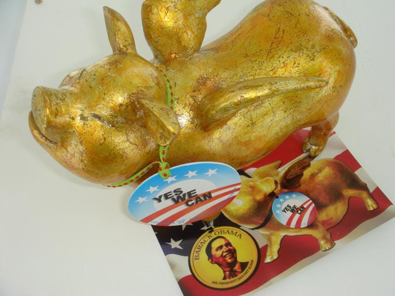 Gold Flying Pig