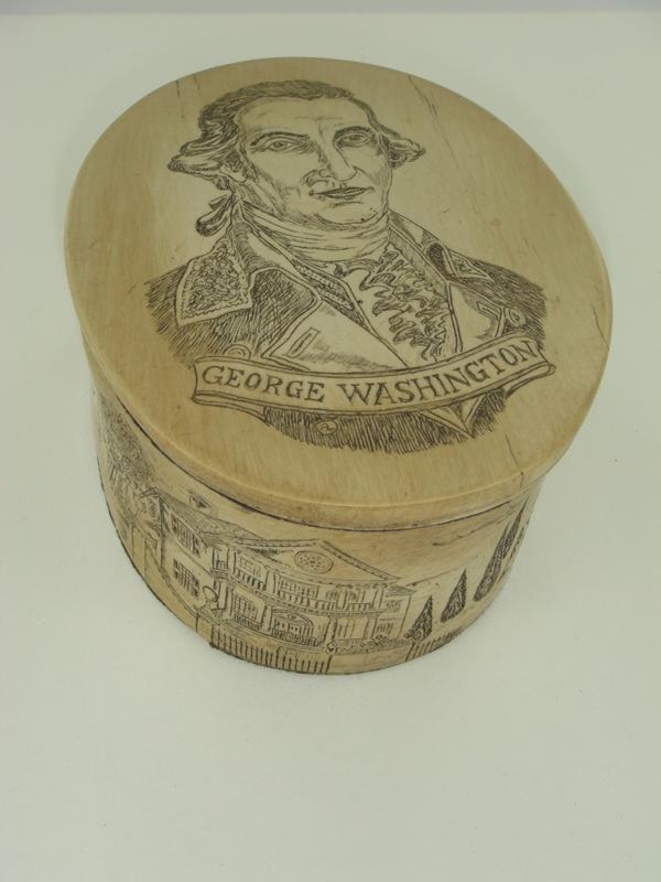 Scrimshaw Desk Accessory-George Washington artwork