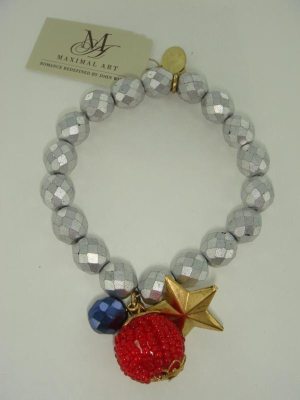 Americana Stretch  Silver Bracelet