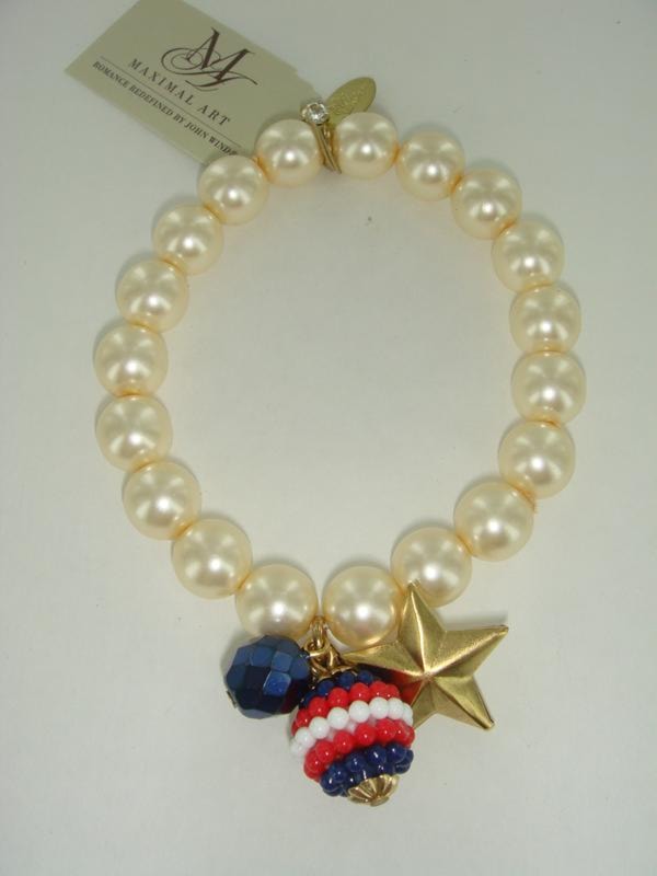 Americana Stretch Pearl Bracelet