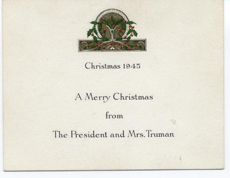 1945 Truman Christmas Enclosure Card