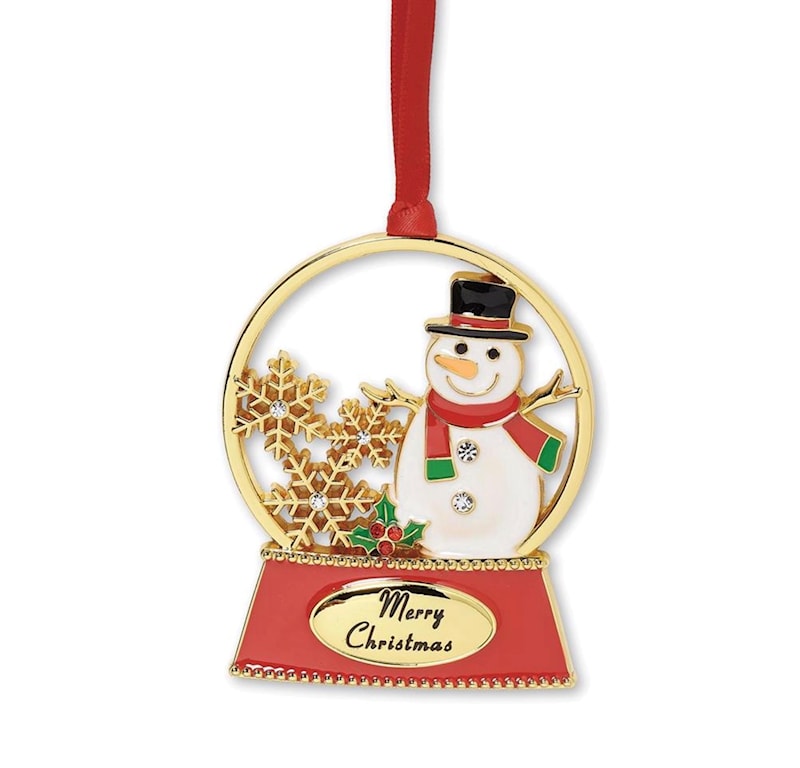Snowman with Ribbon Ornament