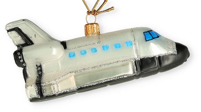 Space Shuttle Glassblown Ornament