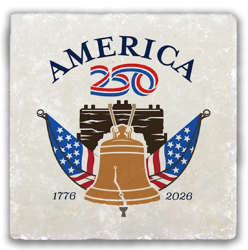 America250™ Liberty Bell Tumbled Stone Coaster