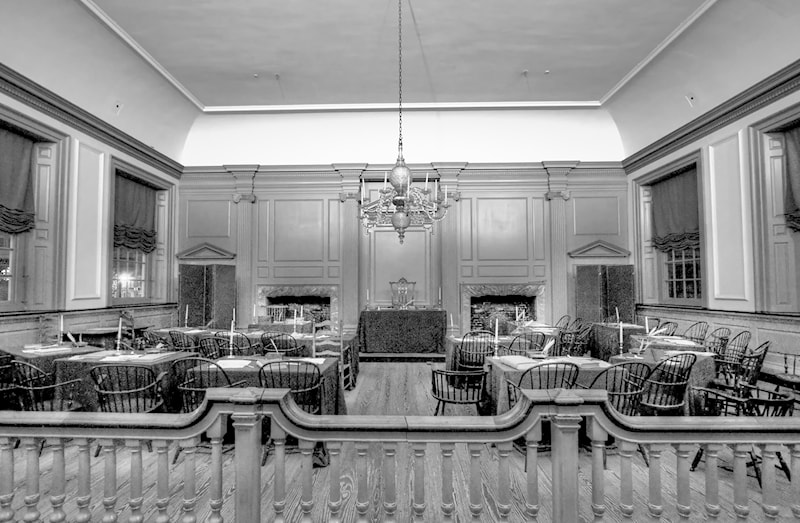 Independence Hall in Philadelphia, Pennsylvania, where the Continental Congress met and, after the June 18, 1776 Conference of Committees, Pennsylvania authorized its delegates to vote for independence