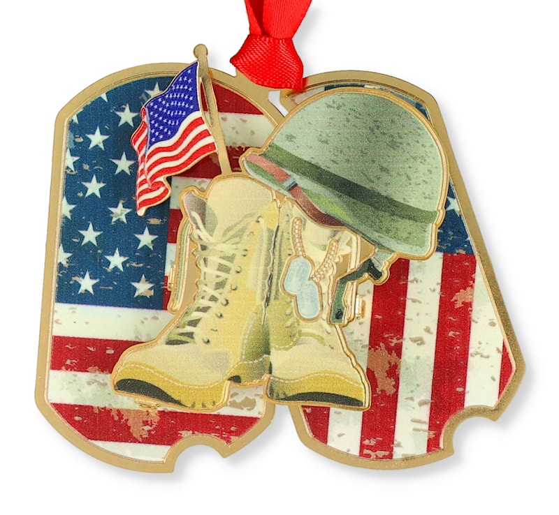 Americana Dog Tag Ornament