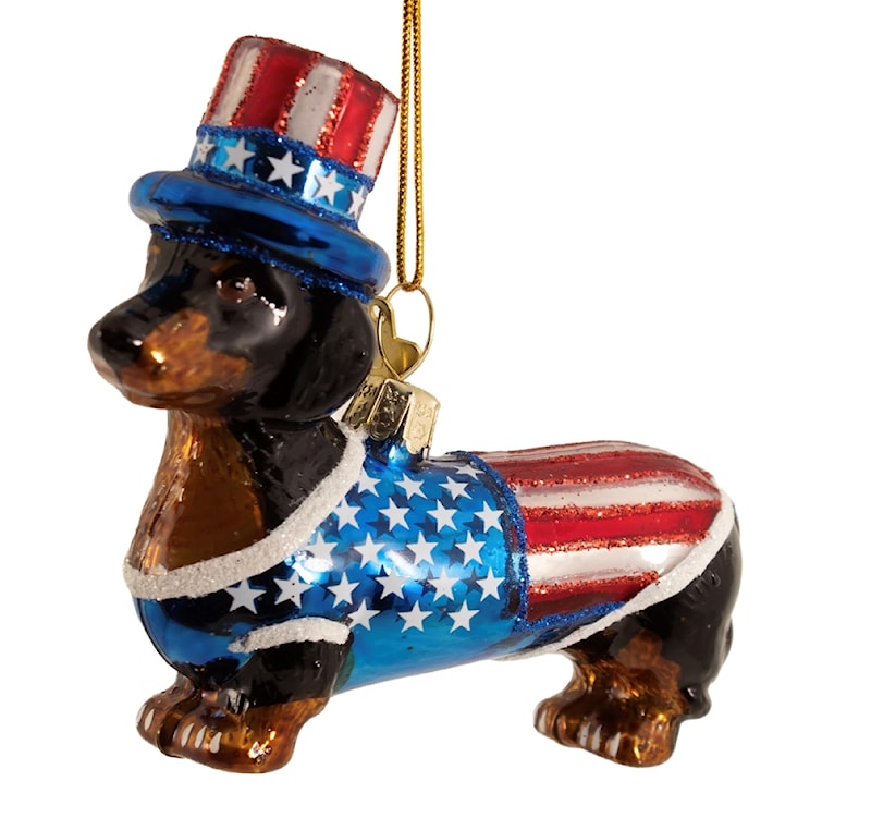 250th Dachshund Noble Gems™ Glass Ornament