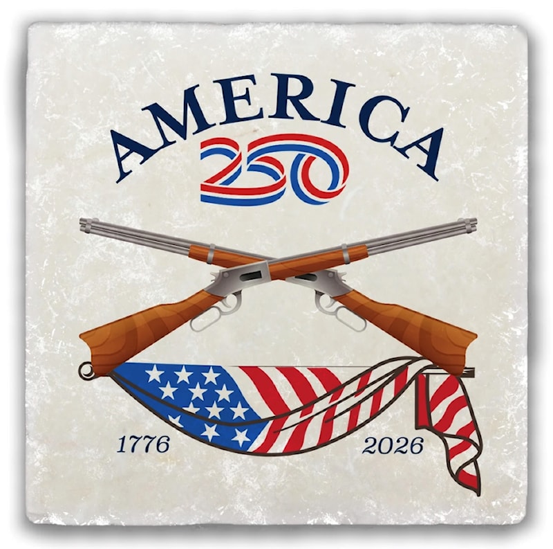 America250™ Rifles Tumbled Stone Coaster