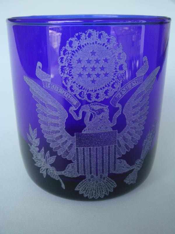 Cobalt Great Seal Glasses, Set of 4