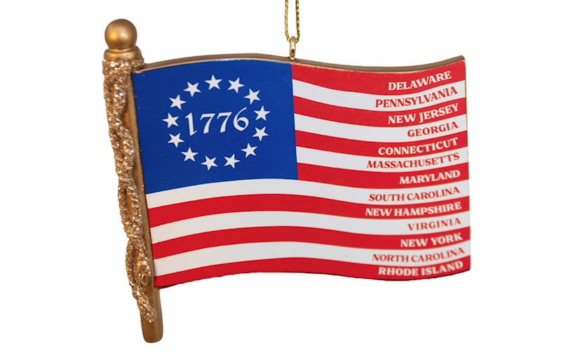 13 Colonies 1776 American Flag Ornament