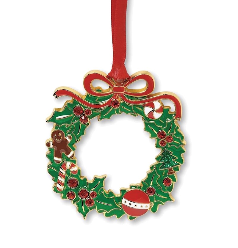 Wreath with Ribbon Ornament