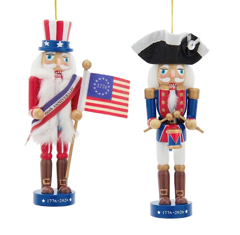 America 250th Nutcracker Ornaments Set