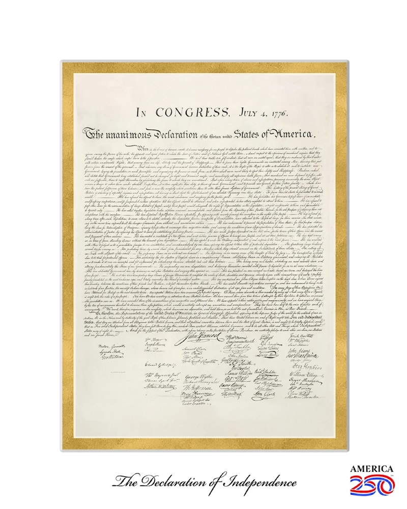 The Declaration of Independence Print