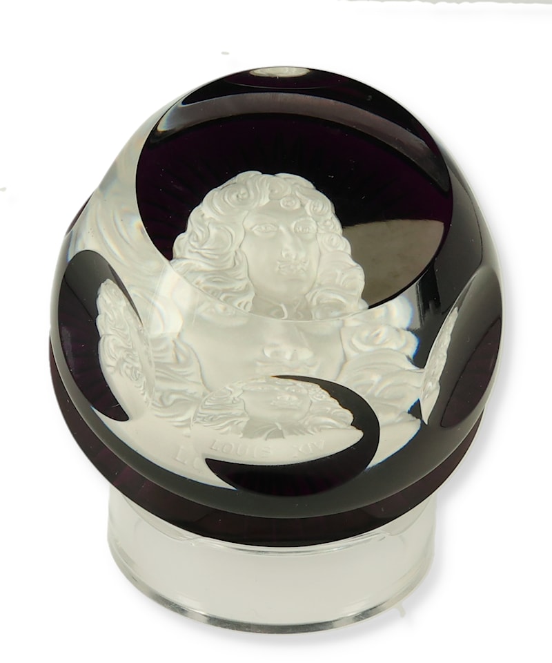 The Louis XIV in Crystal Paperweight