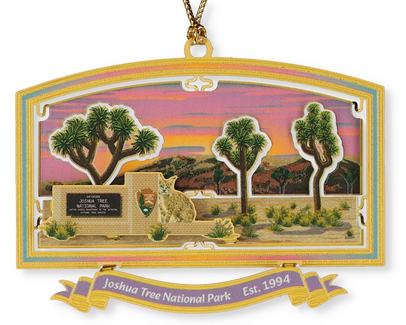 Joshua Tree National Park Heritage Collection ornament, solid brass, Made in the USA