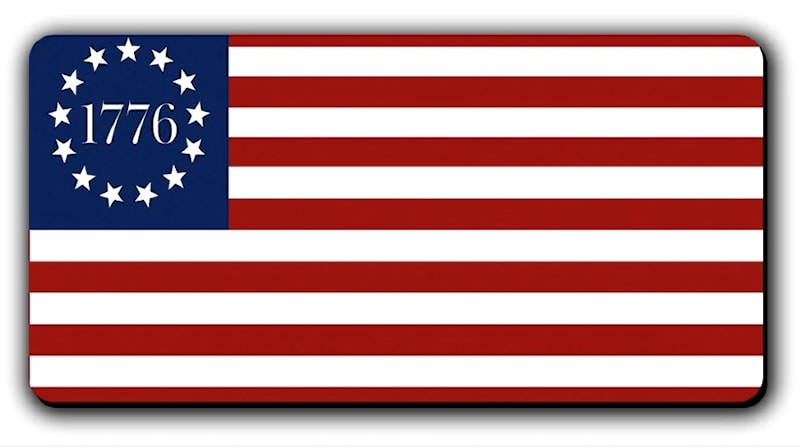1776 American Flag Magnet