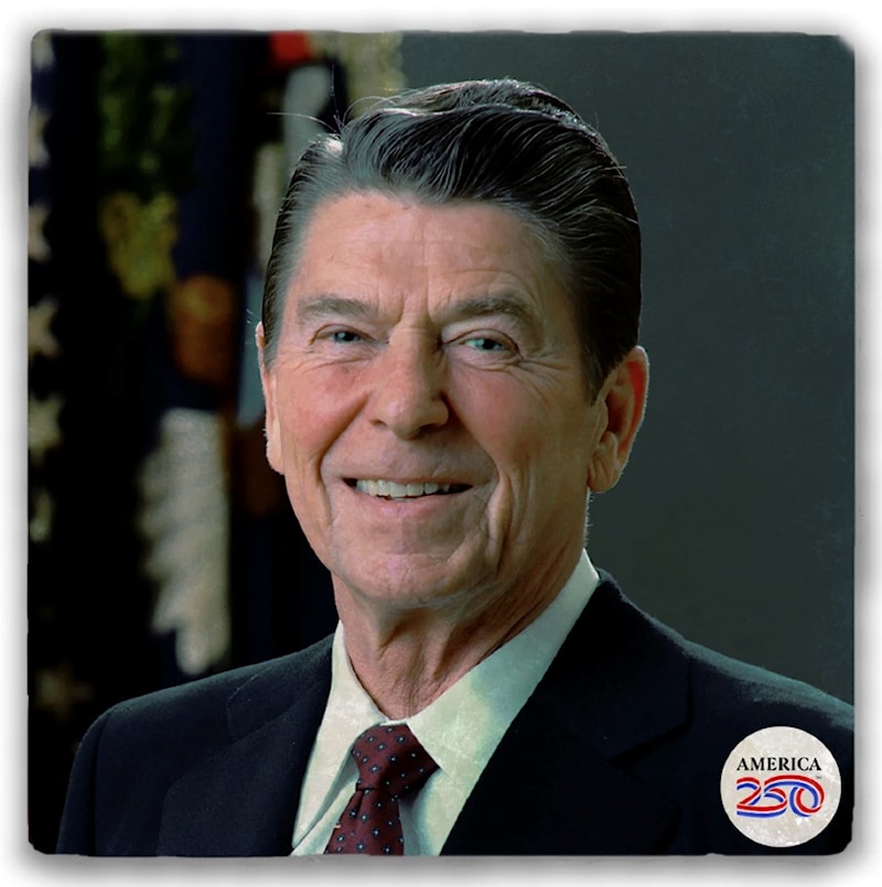 Ronald Reagan Tumbled Stone Coaster