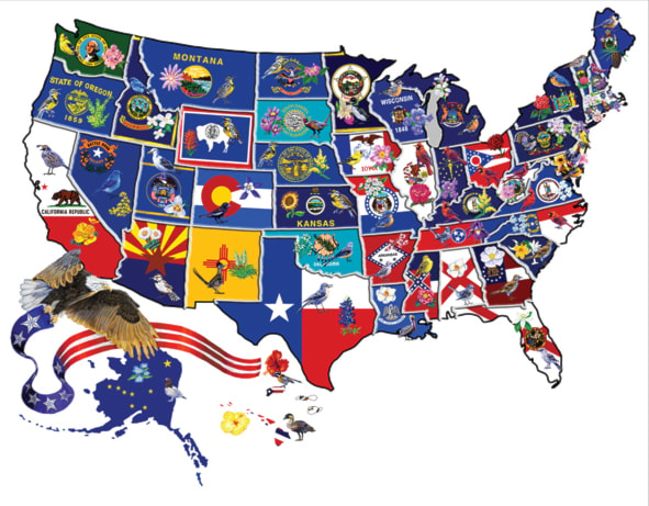 America the Beautiful Shape Puzzle