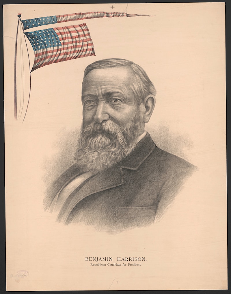 Benjamin Harrison, Republican candidate for president, 1881. Print, Library of Congress, LC-DIG-ppmsca-46701. No known restrictions on publication.